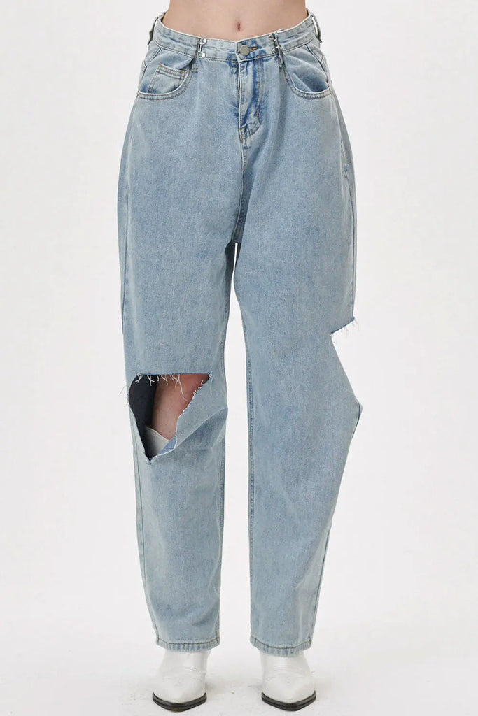 Katie Cutout Wide Jeans for Womens Storets