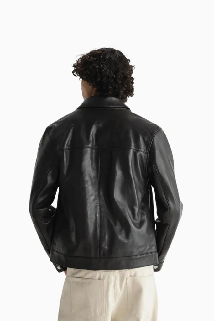 Kendal Flight Leather Jacket for Mens Wax London