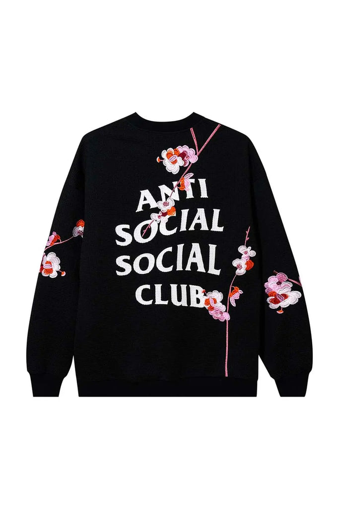 Kkotch Knitted Thermal Black Crewneck for Unisex Anti Social Club