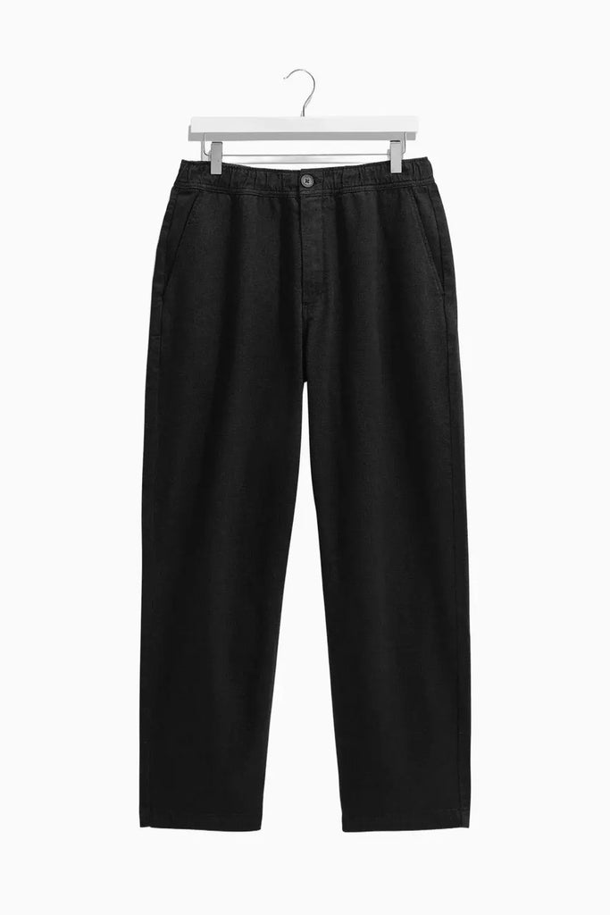 Kurt - Black Organic Cotton Trousers Wax London