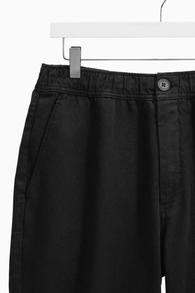 Kurt - Black Organic Cotton Trousers Wax London