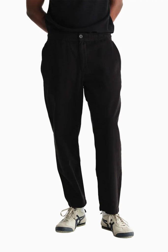 Kurt - Black Organic Cotton Trousers Wax London