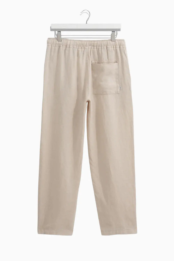 Kurt Trouser Washed Linen Beige Wax London