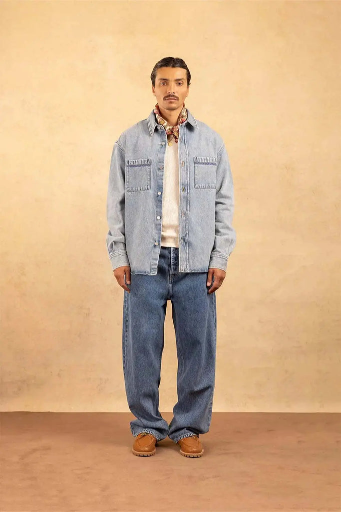 La Chemise Denim Tressee Drôle de Monsieur