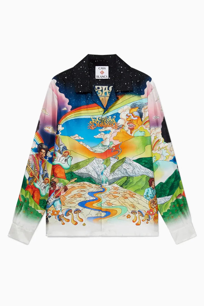 La Musique Long Sleeve Silk Shirt Casablanca