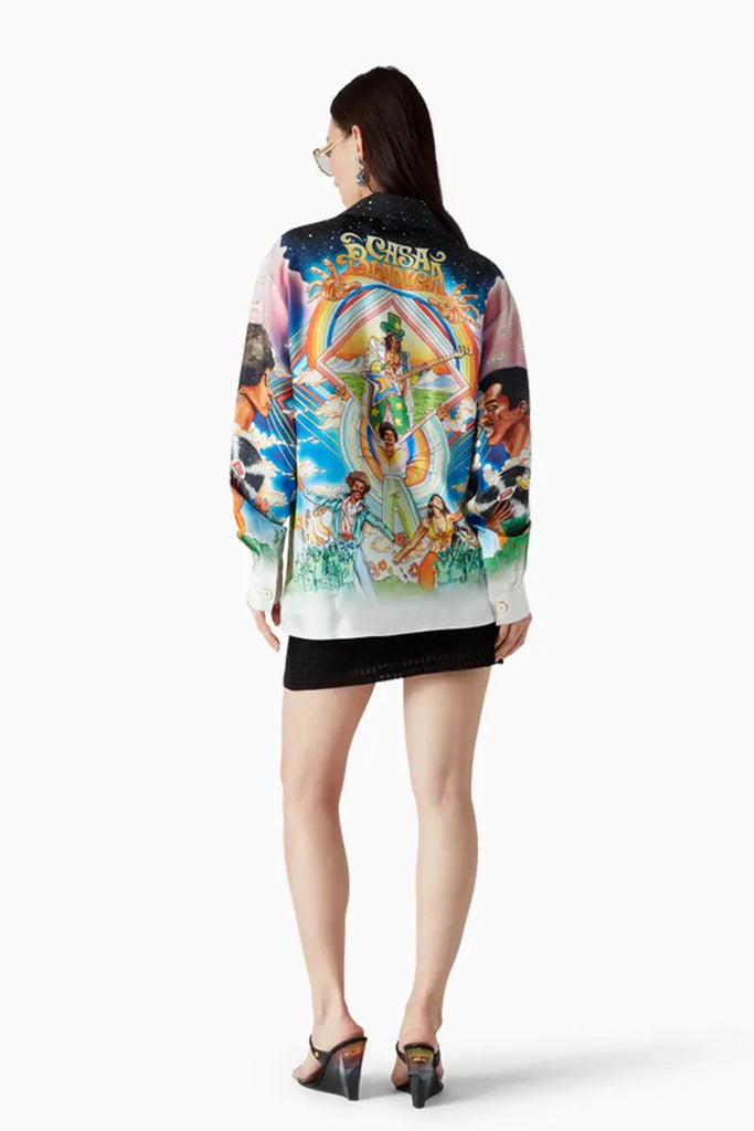 La Musique Long Sleeve Silk Shirt Casablanca