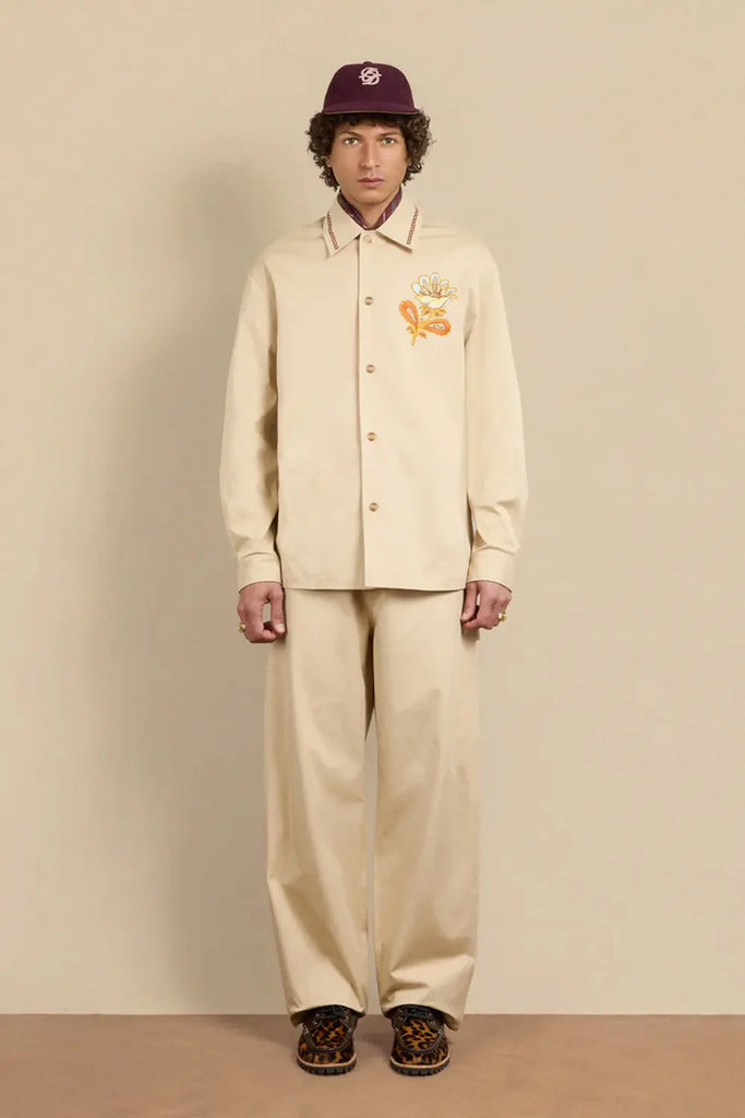 La Surchemise Brodee Fleur Drôle de Monsieur