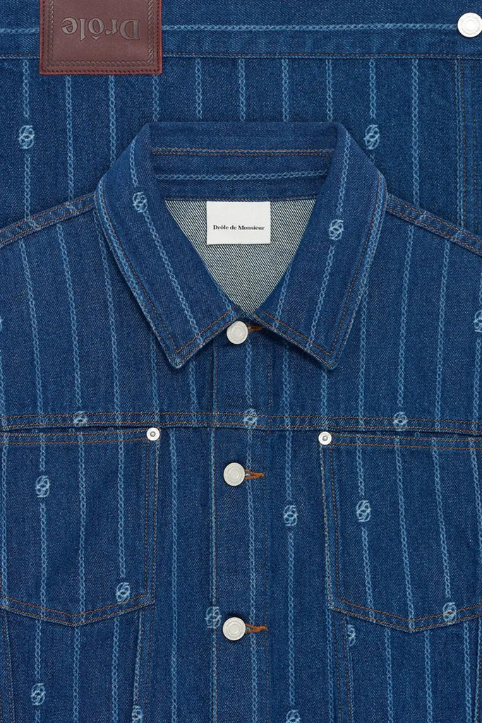 La Veste Denim Monogramme Drôle de Monsieur