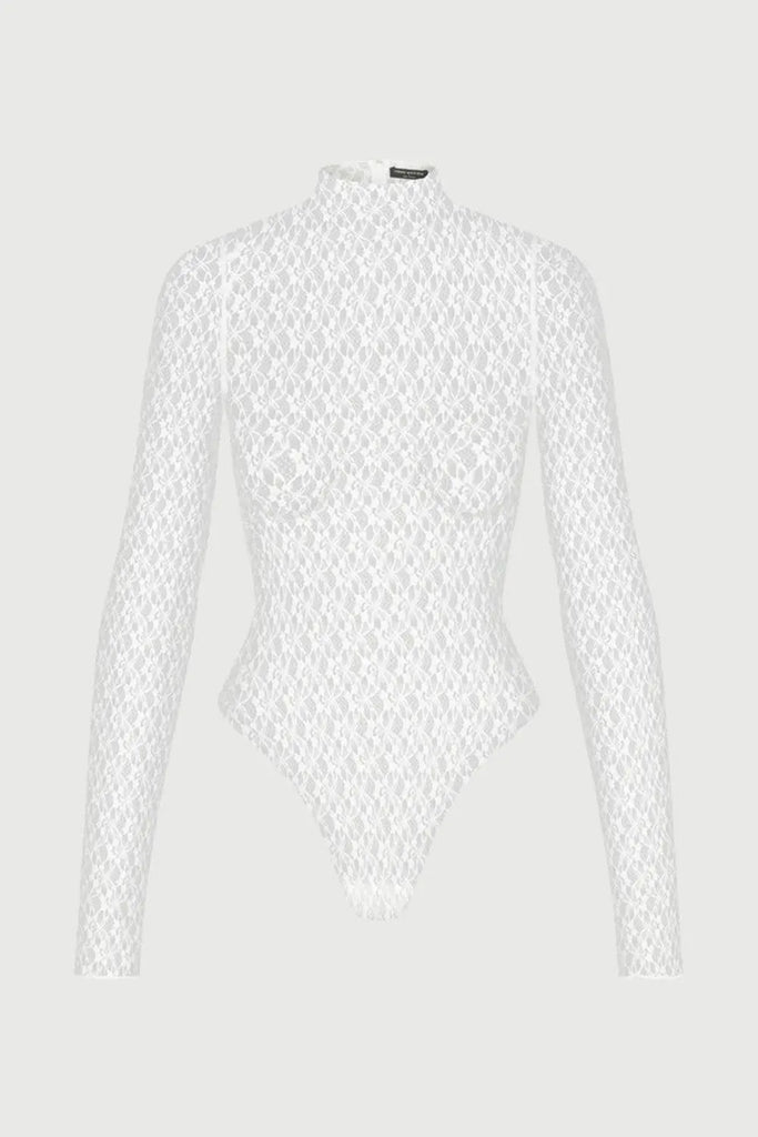 Lace Mockneck Bodysuit Naked Wardrobe