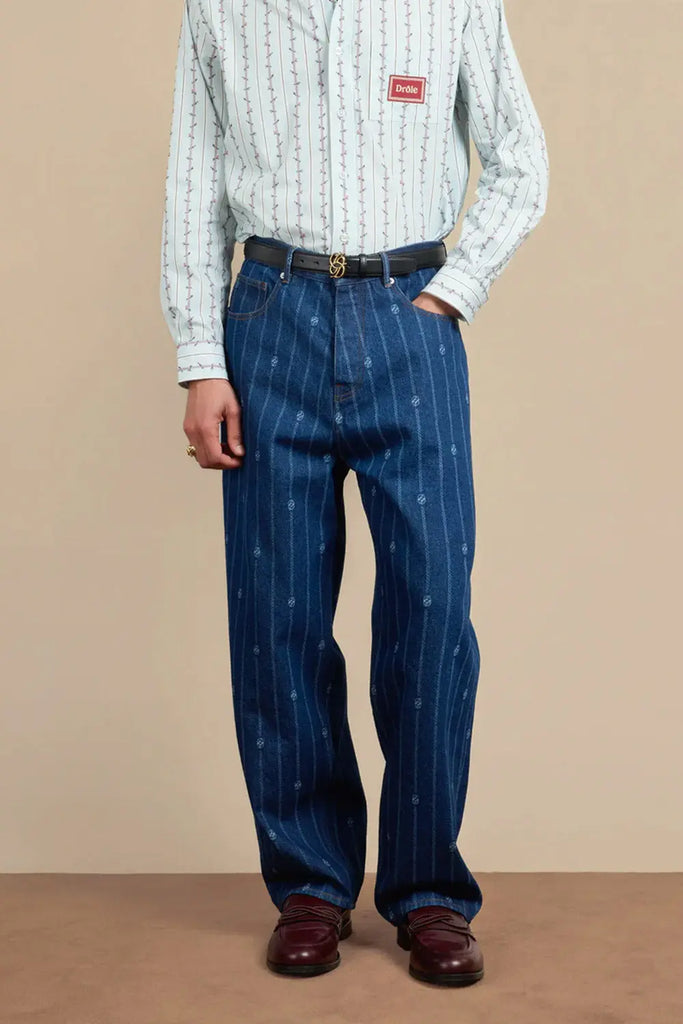 Le Jean Baggy Monogramme Drôle de Monsieur