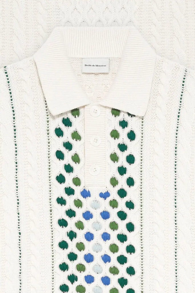 Le Polo Maille Brodé for Mens Drôle de Monsieur