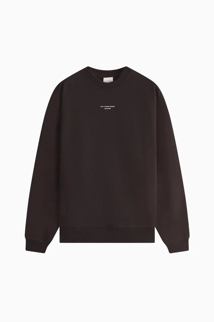 Le Sweatshirt Slogan Classique Drôle de Monsieur