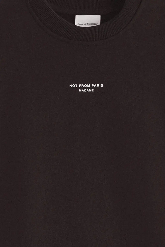 Le Sweatshirt Slogan Classique Drôle de Monsieur