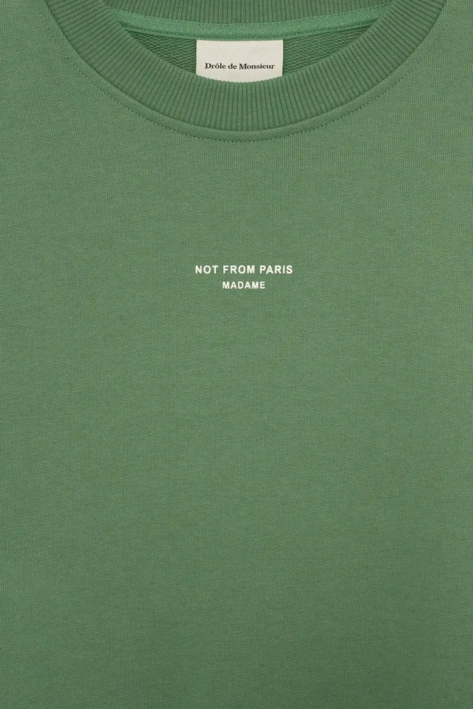 Le Sweatshirt Slogan Classique Drôle de Monsieur