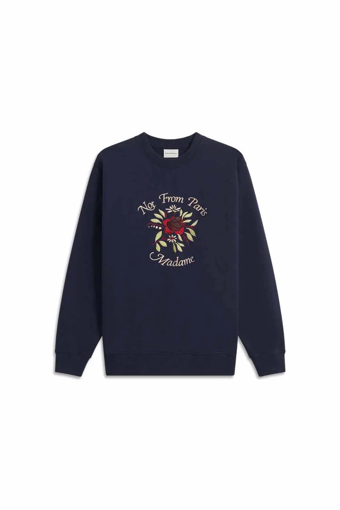 Le Sweatshirt Slogan Fleurs Drôle de Monsieur