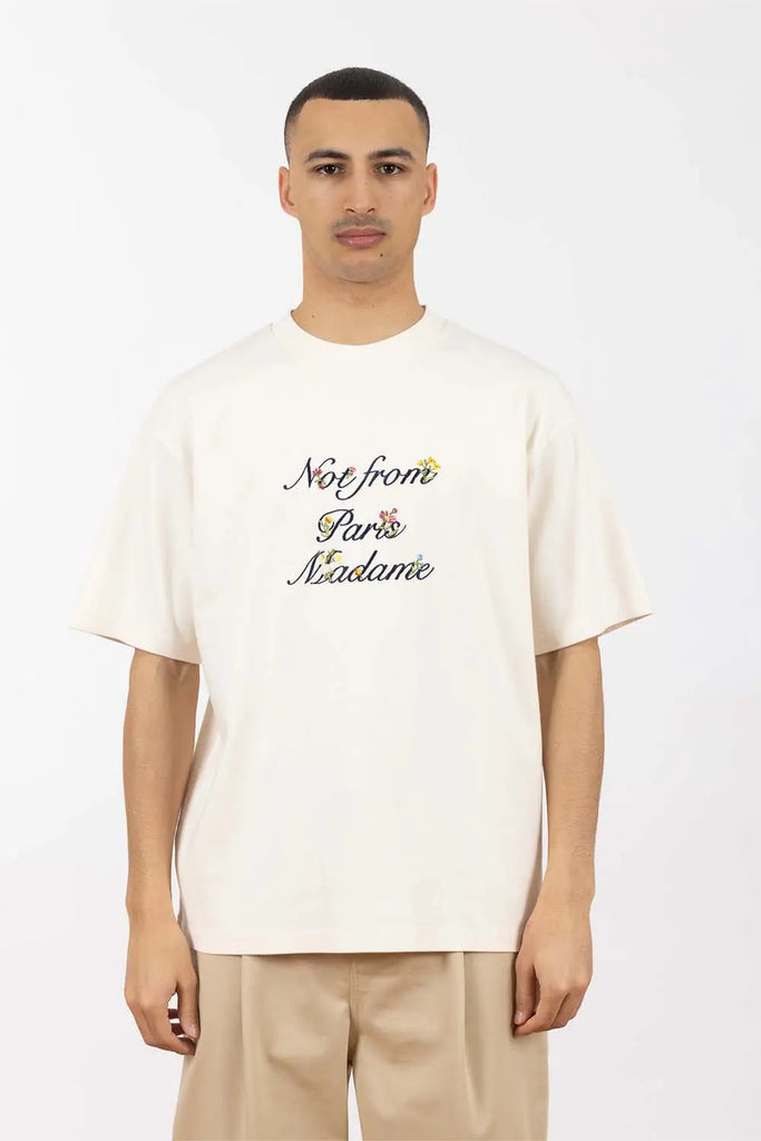 Le T-Shirt Slogan a Fleurs for Mens Drole de Monsieur
