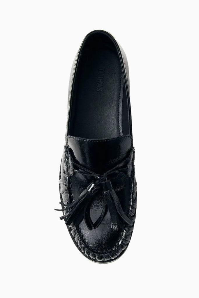Marietta Black Patent Leather Loafers Alohas