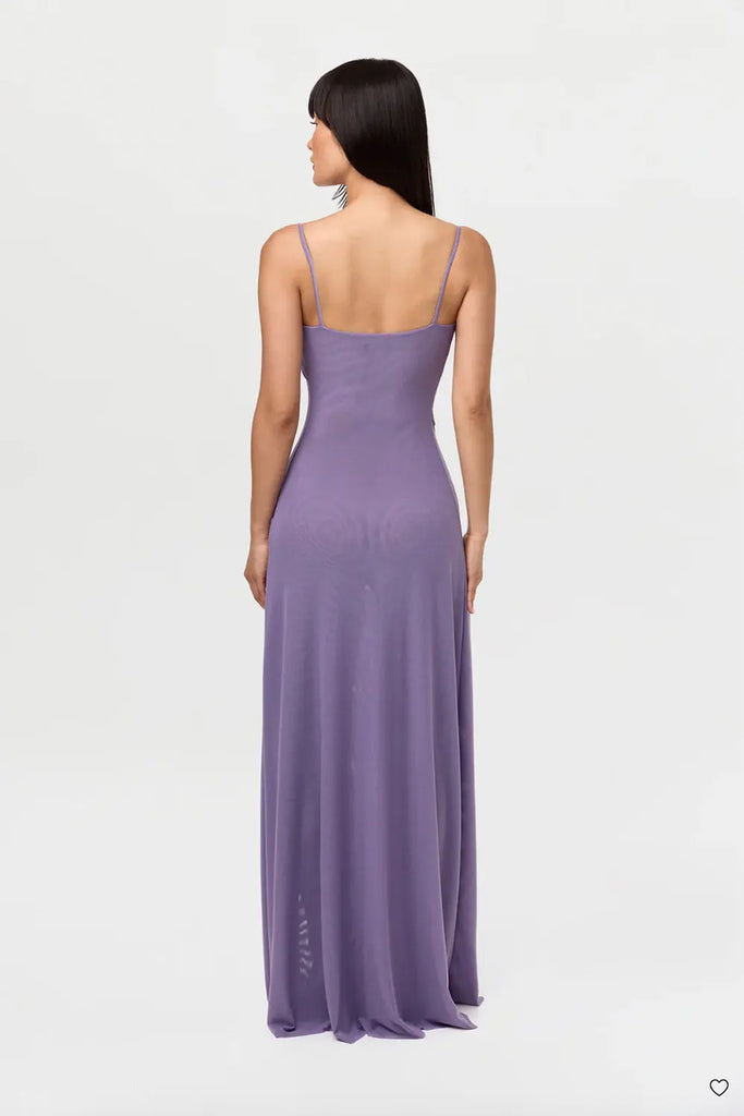 Mesh Draped Overlay Maxi Dress Naked Wardrobe