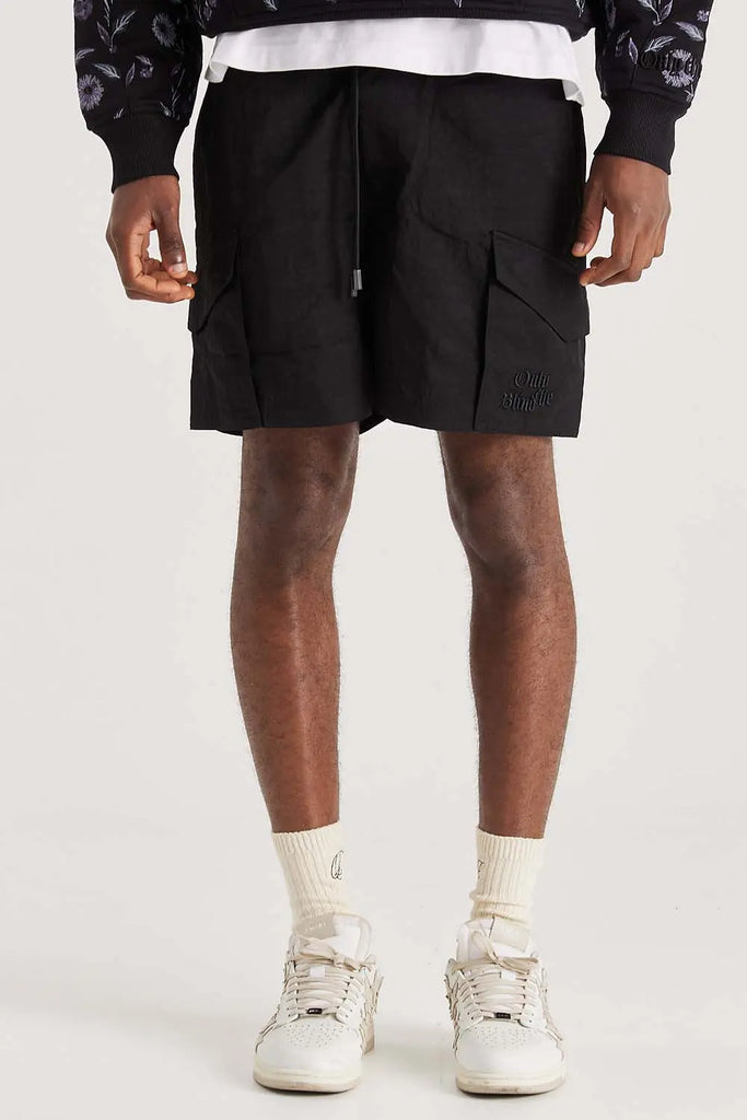 Midnight Crinkle Cargo Short for Mens Only the Blind