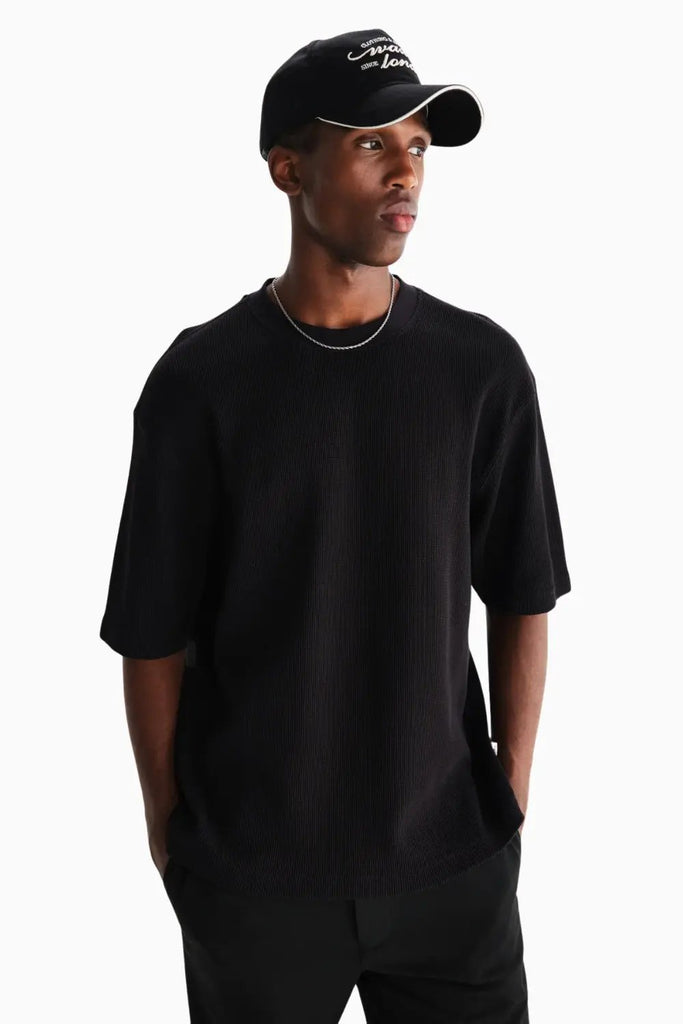 Milton Ss Tee Waffle for Mens Wax London