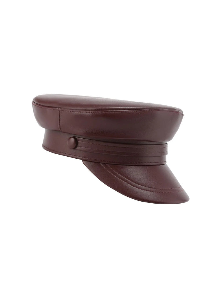 Mirabel Faux Leather Hat Nana Jacqueline