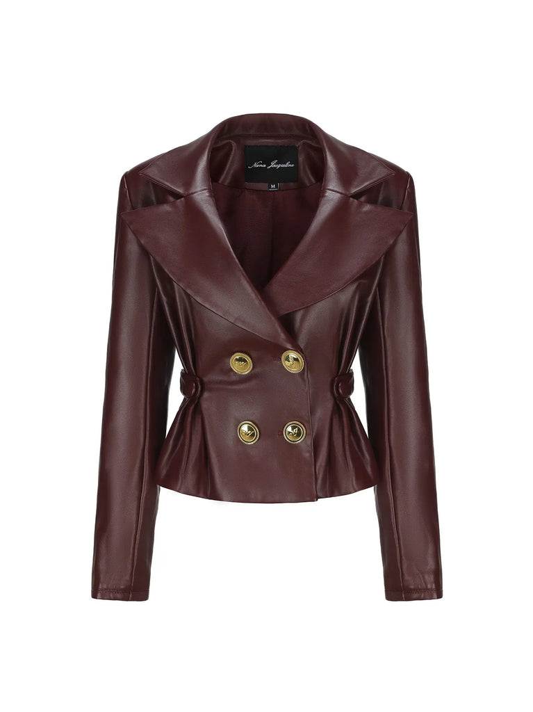 Mirabel Faux Leather Jacket for Womens Nana Jacqueline