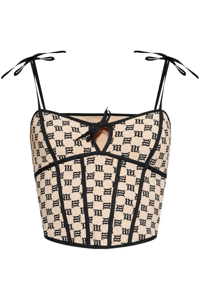 Monogram Coquette Corset Top for Womens Misbhv