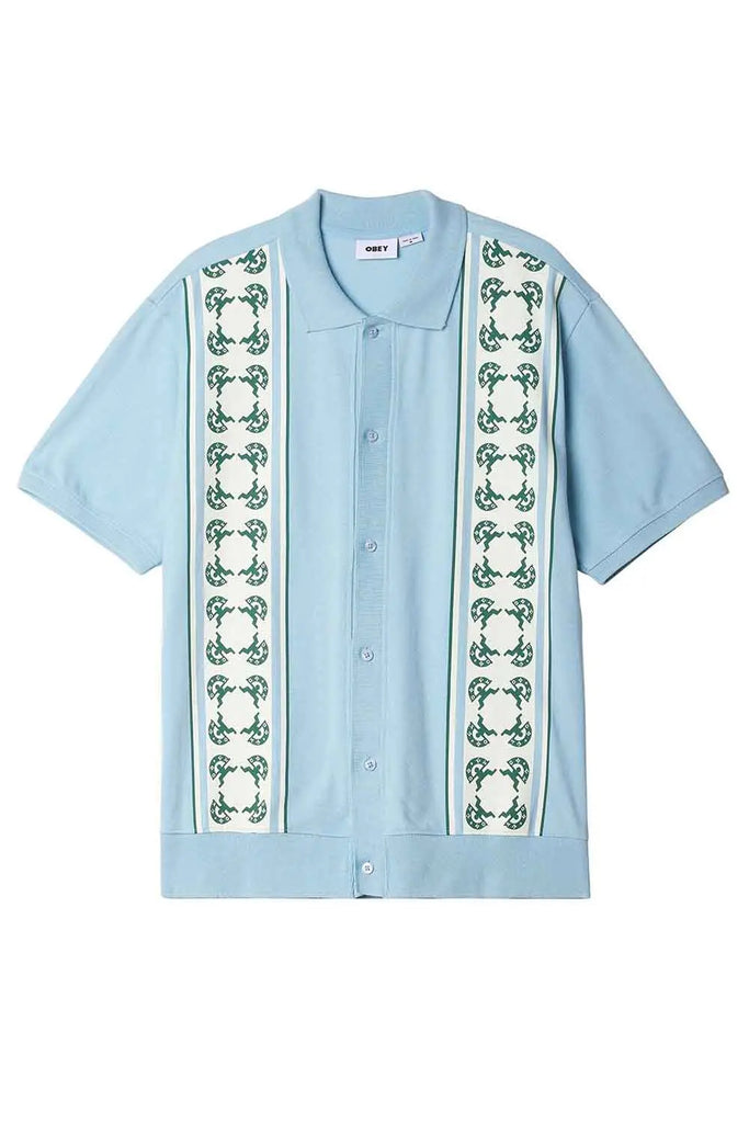 Monument Button Up Polo Ss for Mens Obey