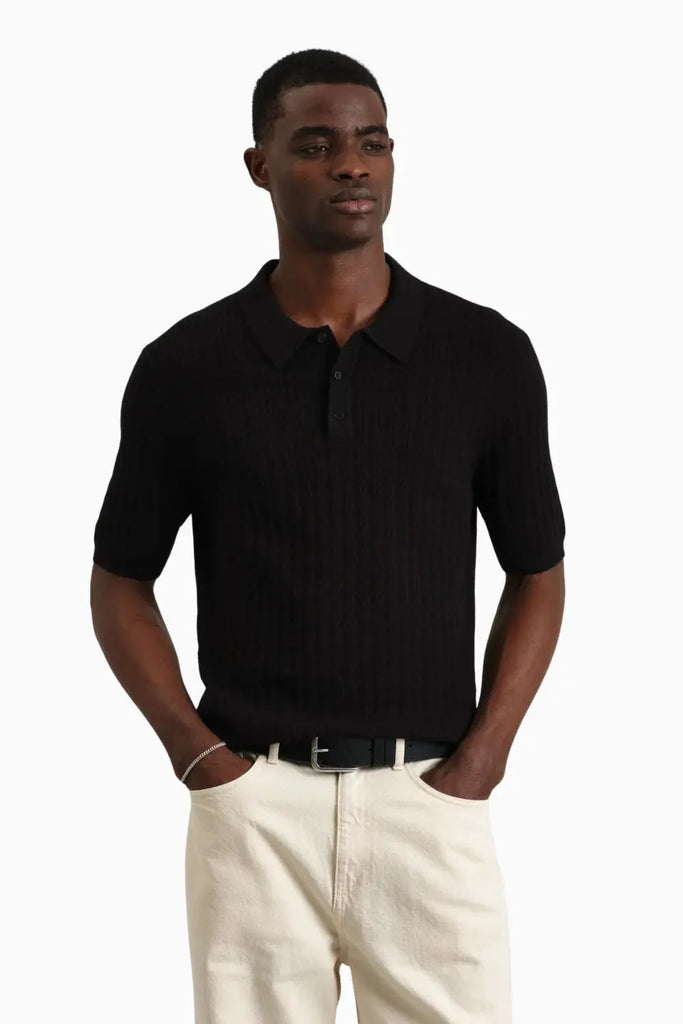 Naples Polo Diamond Stripe for Mens Wax London