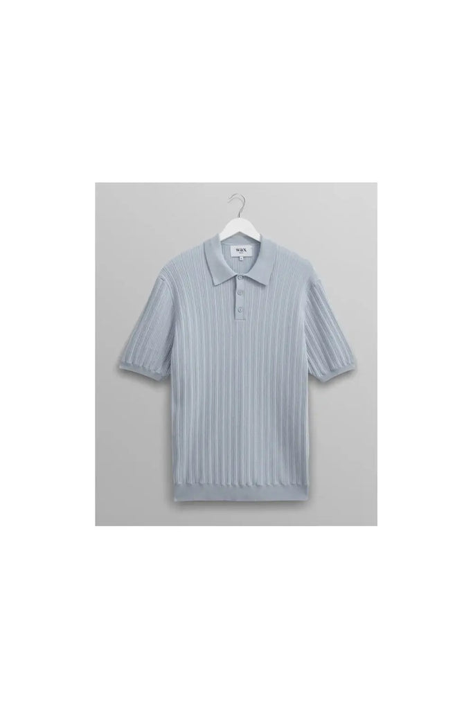 Naples Polo Vertical Knit for Mens Wax London