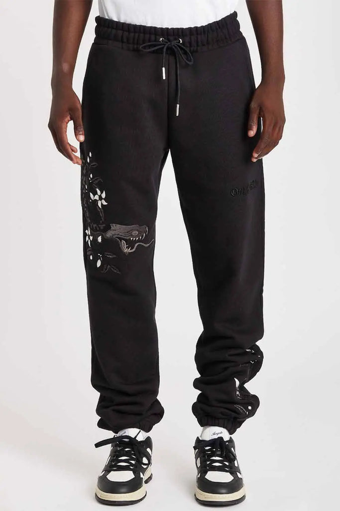 Night Python Embroidered Sweatpants Only the Blind