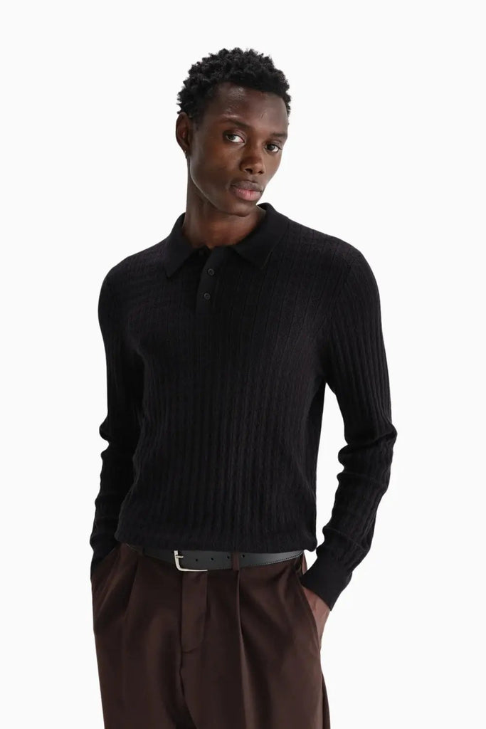 Oban Polo Diamond Stripe for Mens Wax London