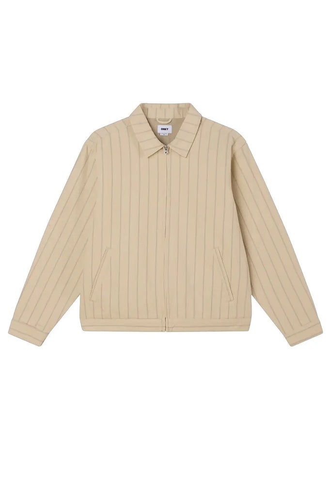 Obey Stripe Zip Up Jacket for Mens Obey