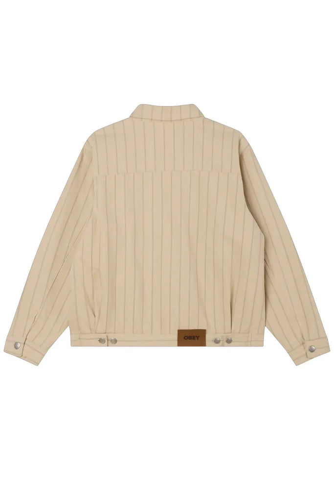 Obey Stripe Zip Up Jacket for Mens Obey