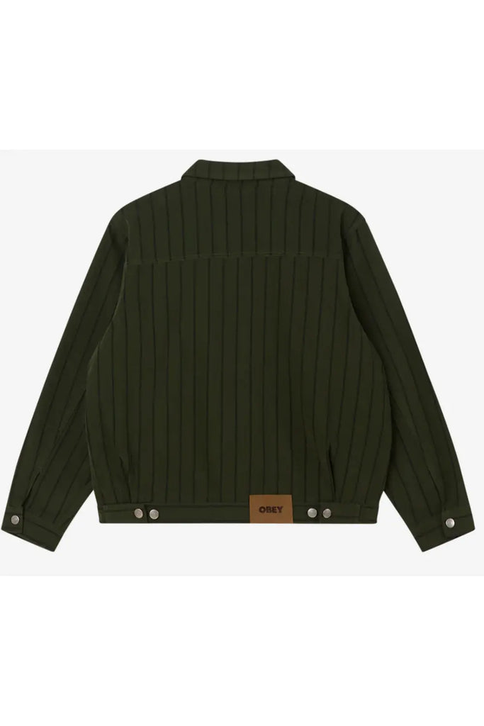 Obey Stripe Zip Up Jacket for Mens Obey