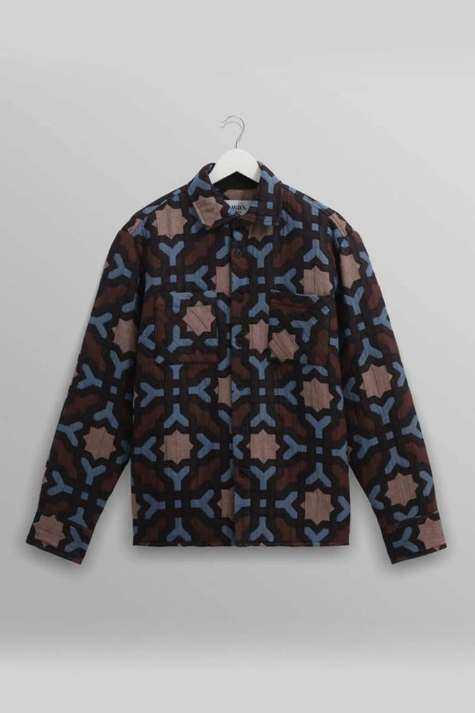 Otto - Multicolour Geometric Jacquard Overshirt Wax London