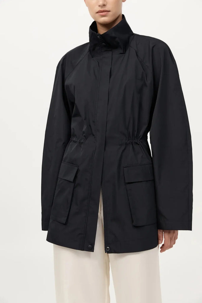 Paper Taffeta Parka - Black St Agni