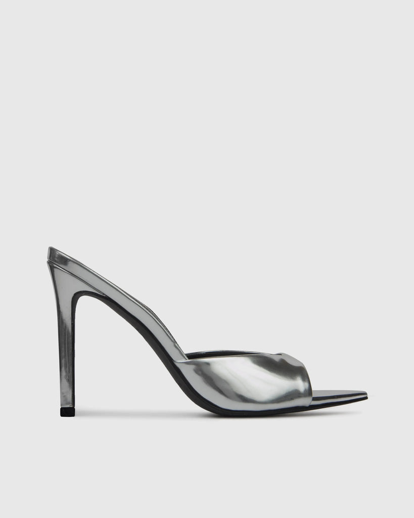 Pointy Toe Slipper Mule Black Suede Studio