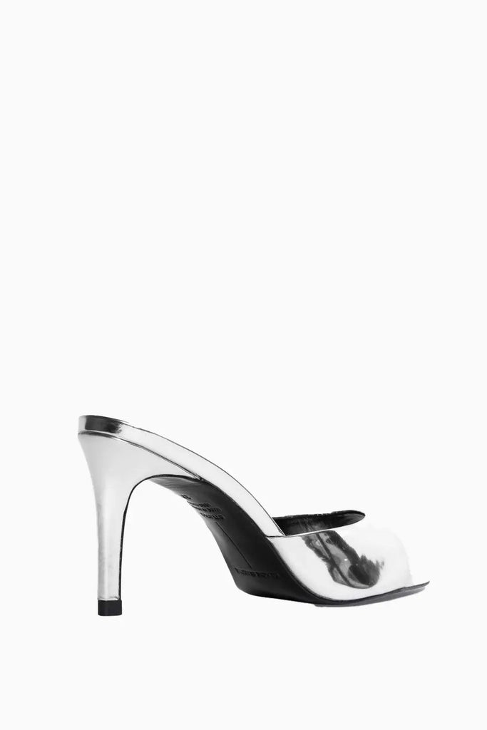 Pointy Toe Slipper Mule Black Suede Studio