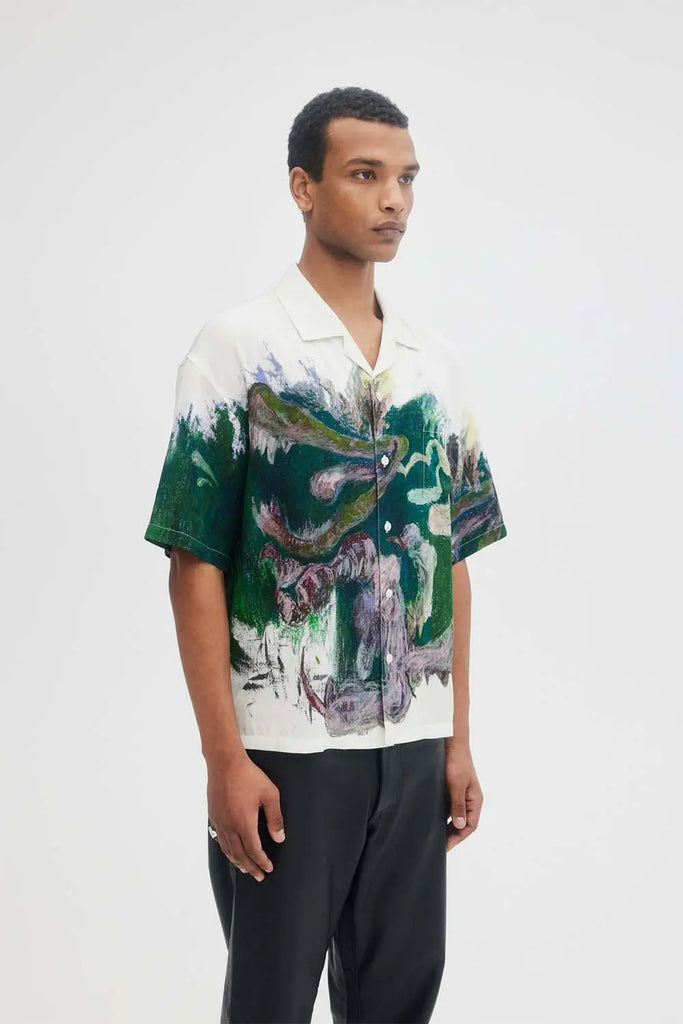 Pondscum Camp Collar Shirt for Mens Domrebel