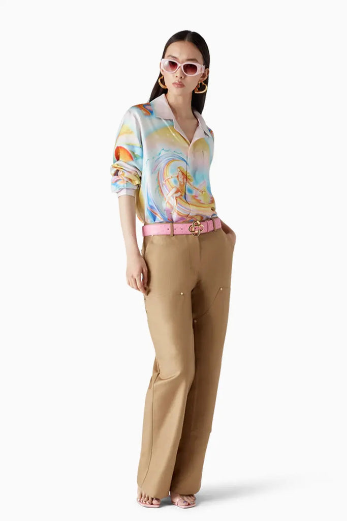 Psychedelic Nirvana Long Sleeve Silk Shirt Casablanca