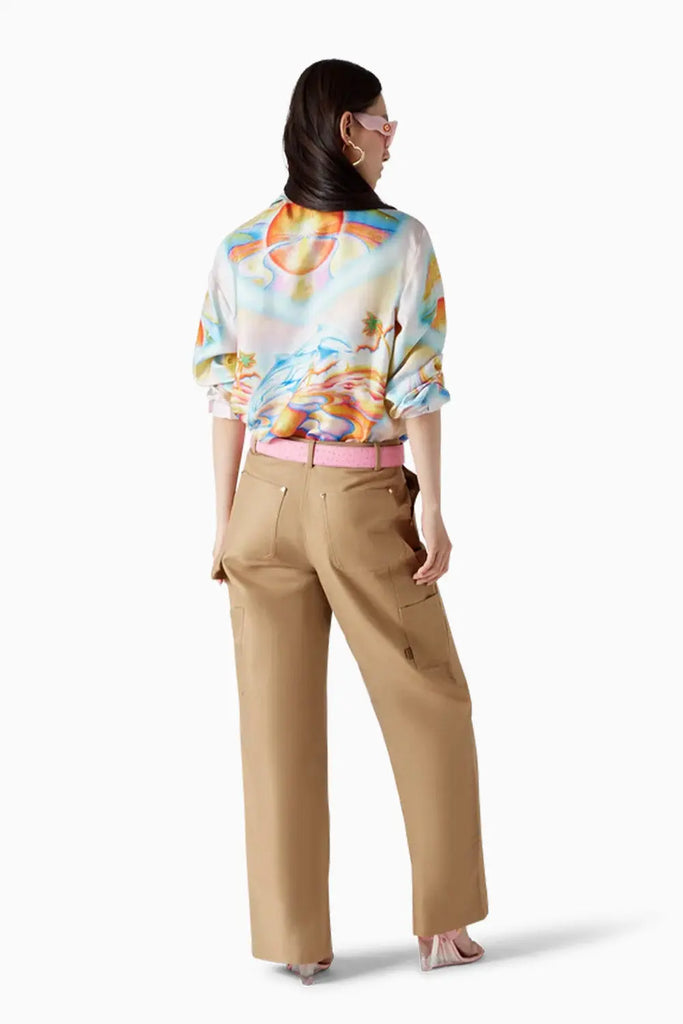 Psychedelic Nirvana Long Sleeve Silk Shirt Casablanca