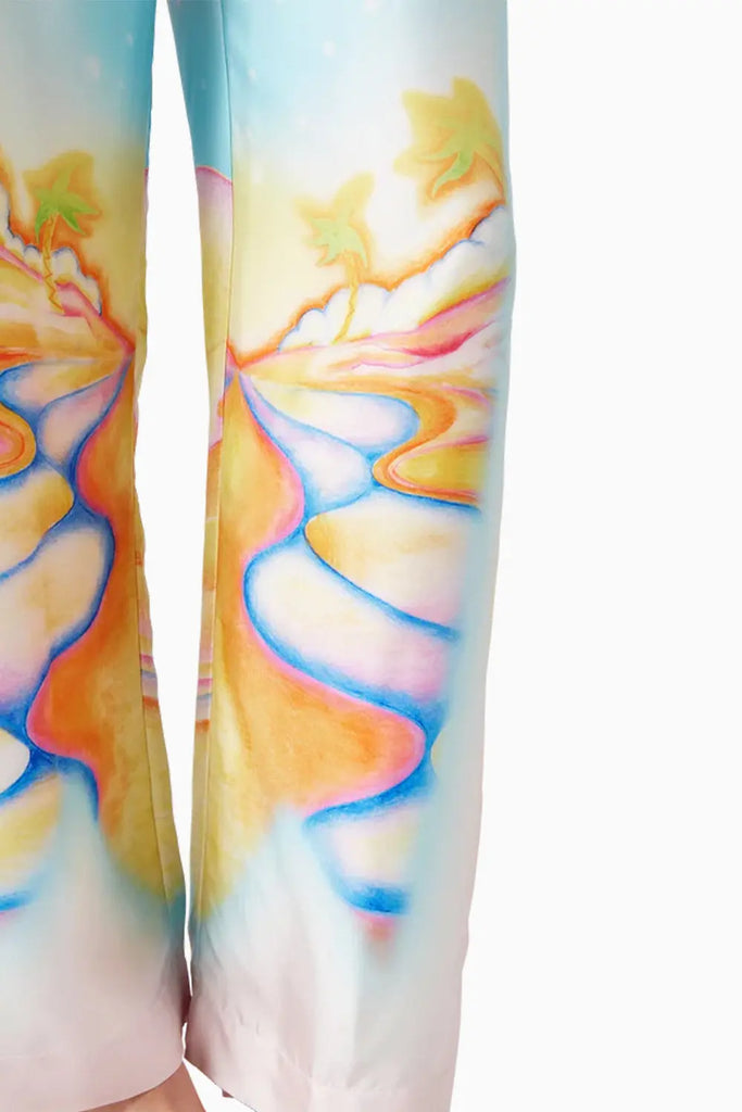 Psychedelic Nirvana Silk Trousers Casablanca