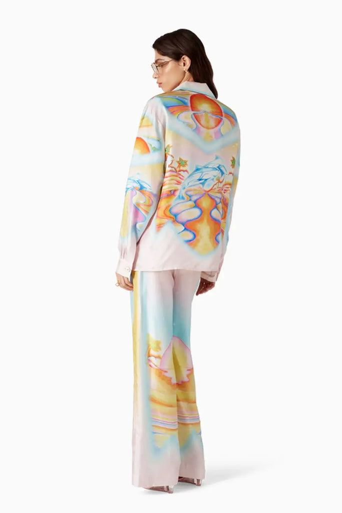 Psychedelic Nirvana Silk Trousers Casablanca