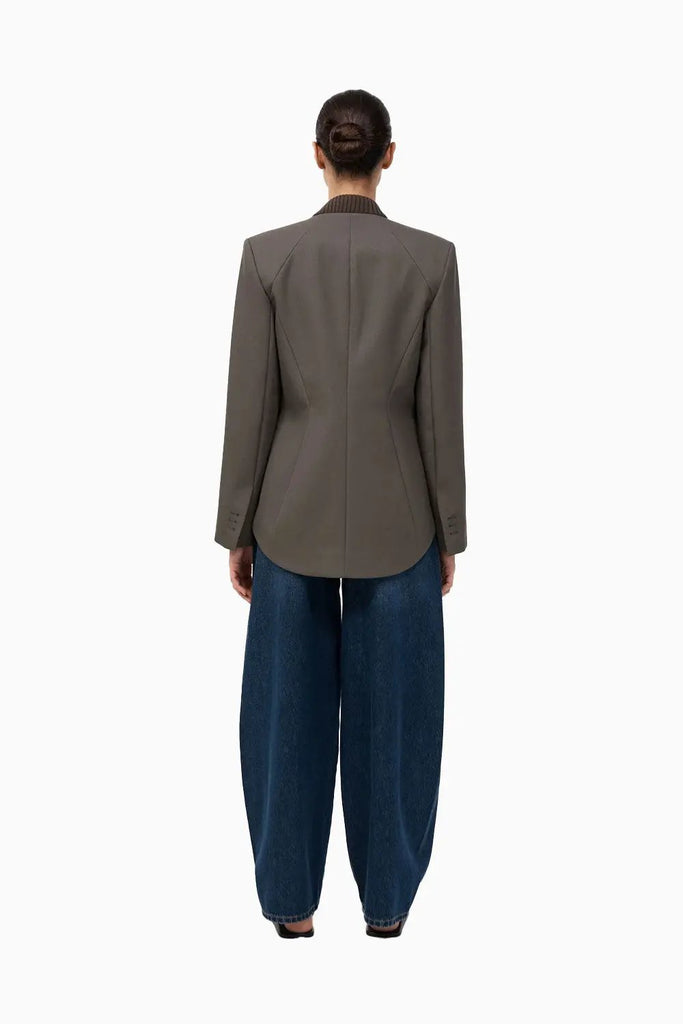 Rib Collar Blazer for Womens St Agni