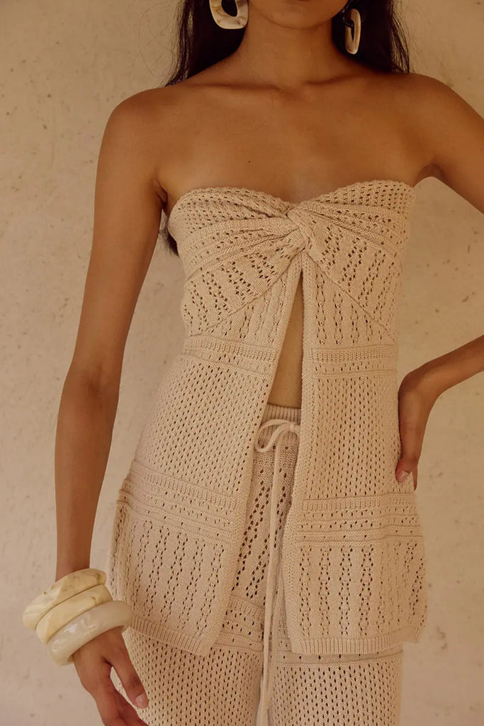 Riley Strapless Knit Top Runaway The Label