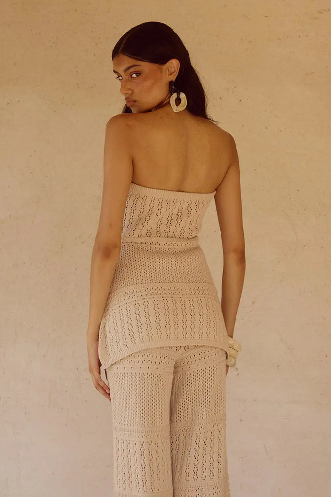 Riley Strapless Knit Top Runaway The Label