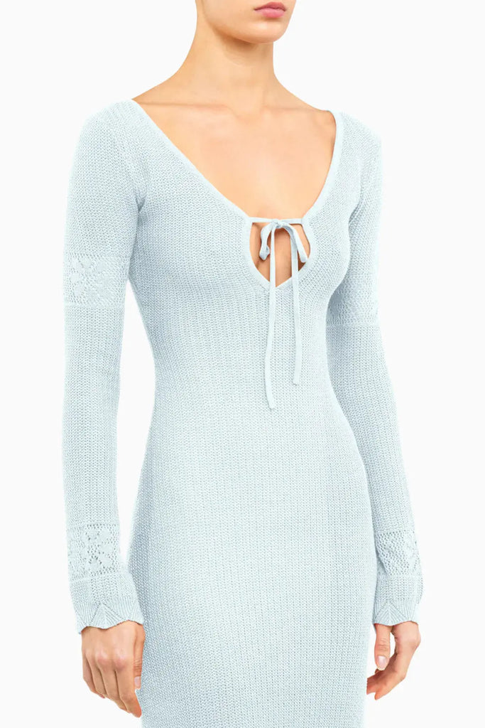 Rita Crochet Maxi Dress in Cotton Asta Resort