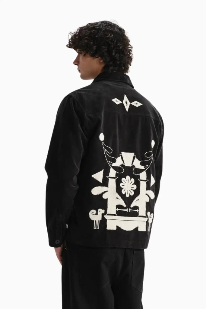 Rockley Overshirt Velvet Applique for Mens Wax London