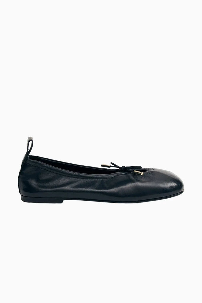 Rosalind Black Patent Leather Ballet Flats Alohas